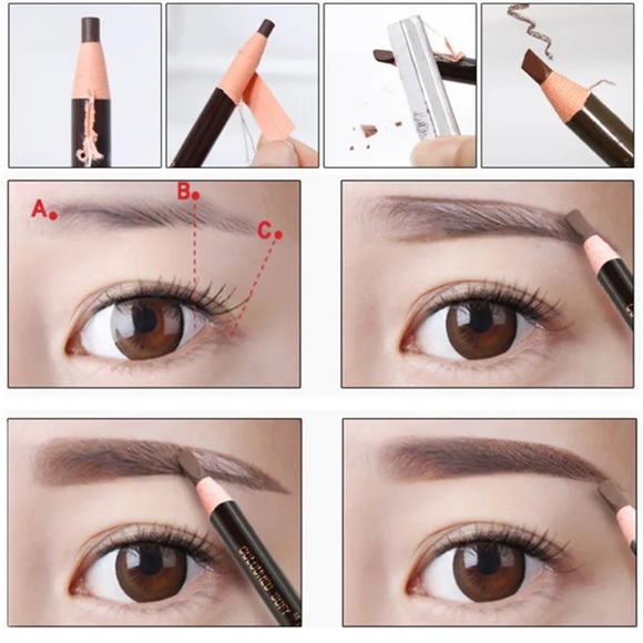 1 Pc Eyebrow Pen Waterproof Permanent Black Eye brow Pencil Makeup Tools - Picture 7 of 8